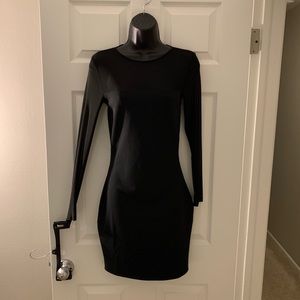 Sexy lace top black dress XS